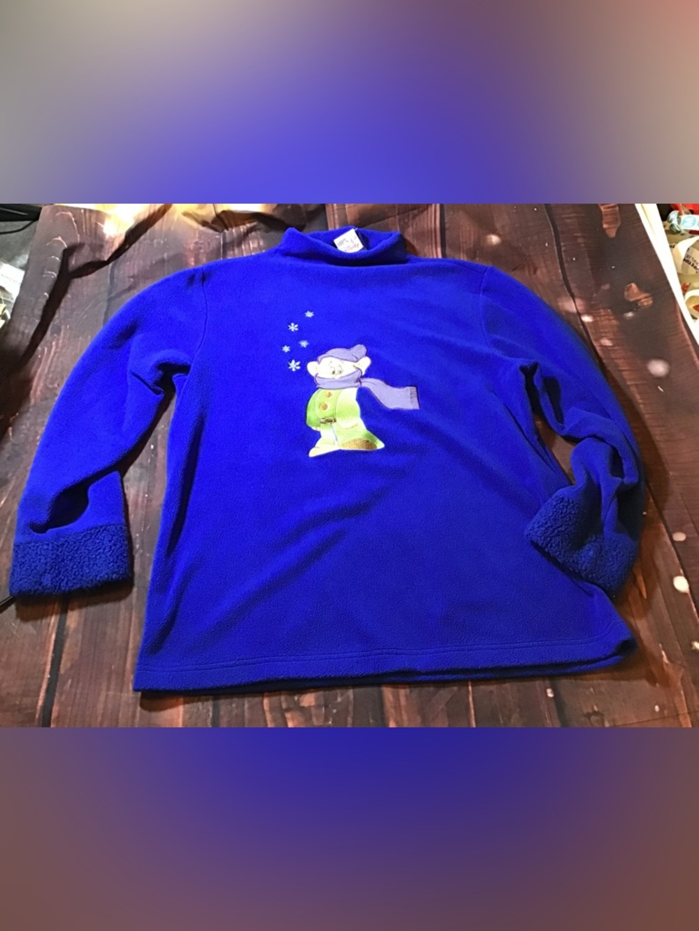 Vintage Disney store fleece embroidered sweater Dopey adult size medium